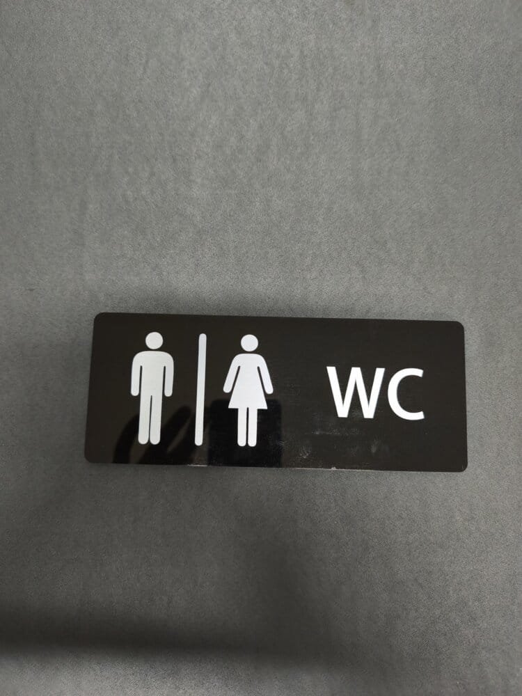 Kadın Erkek WC Tabelası Pleksi - Görsel 3