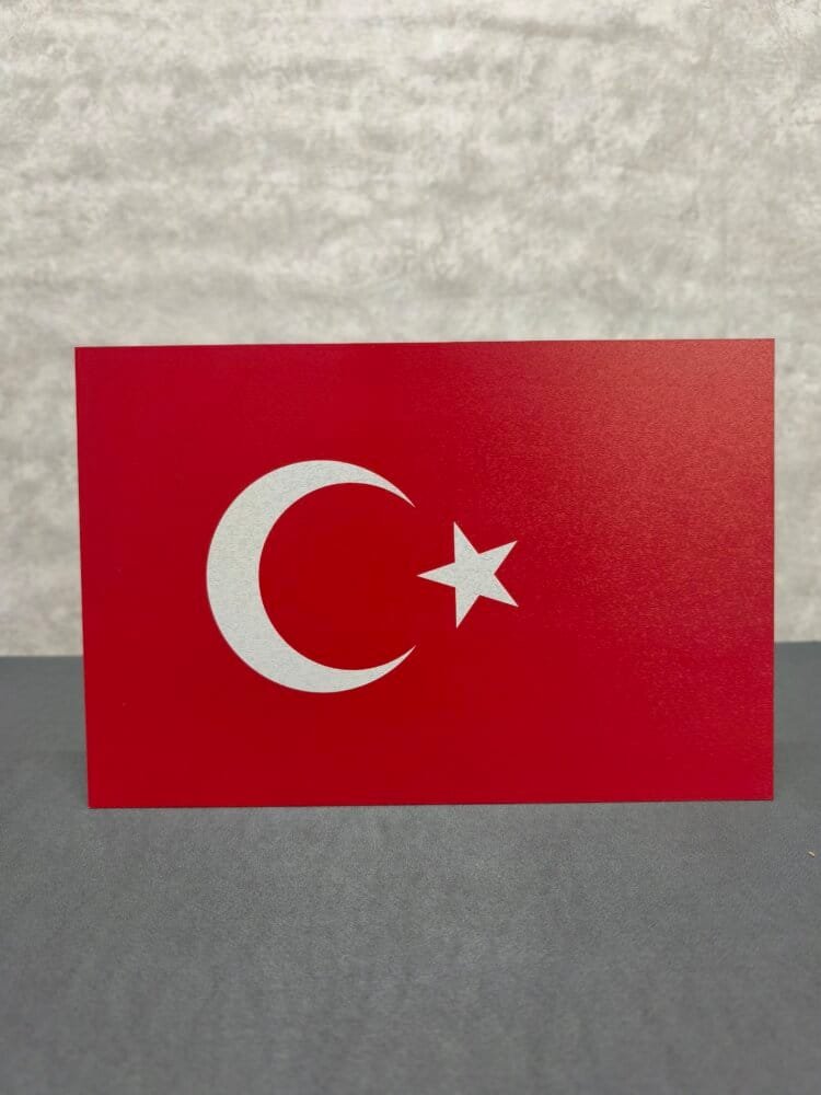 Türk Bayragı Baskılı Mdf Tablo