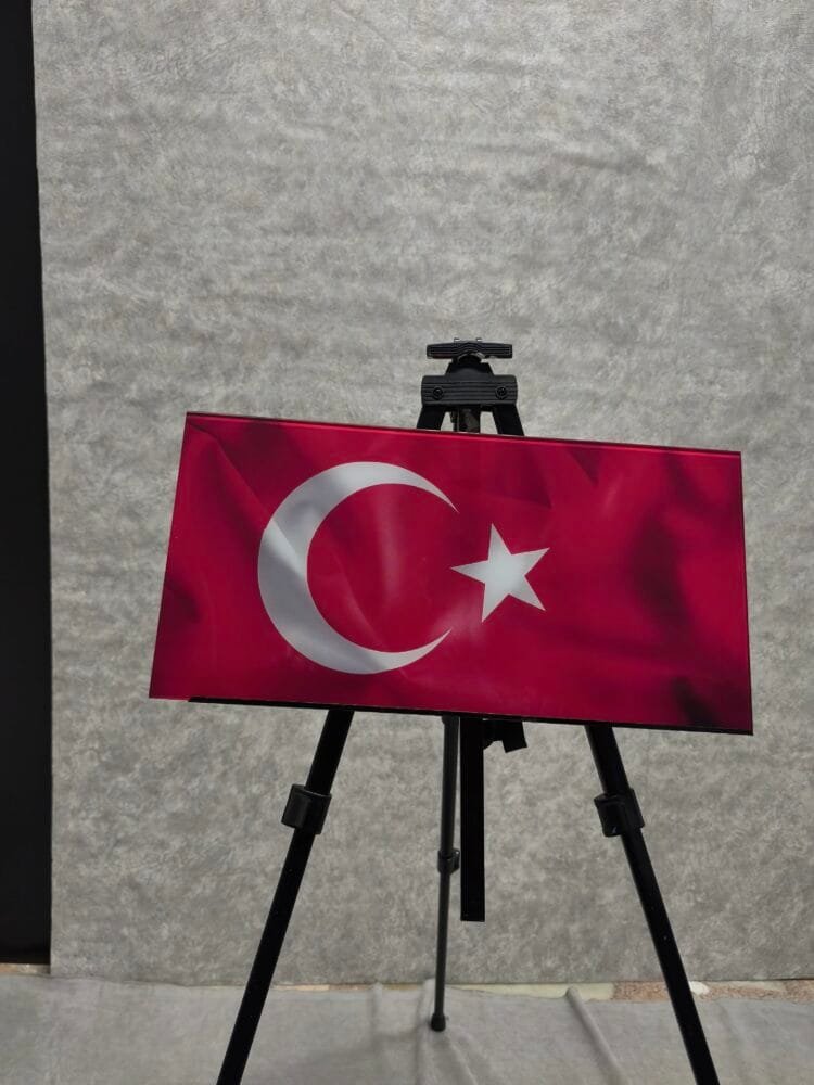 Türk Bayragı Cam Tablo - Görsel 5
