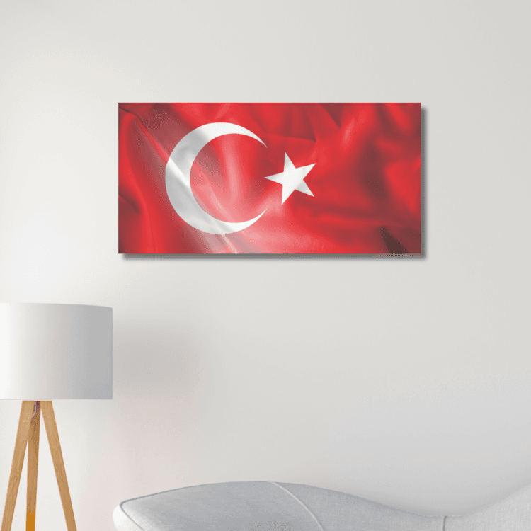 Türk Bayragı Cam Tablo - Görsel 4