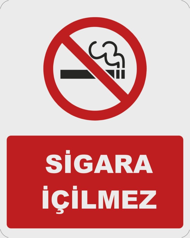 Sigara İçilmez Tabelası Pleksi - Görsel 5