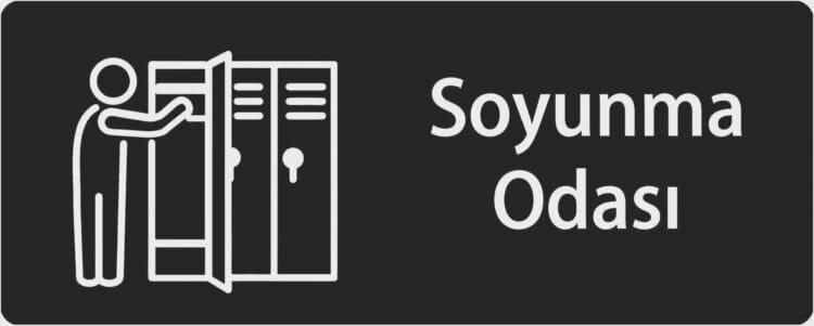 Soyunma Odası Tabelası Pleksi - Görsel 5